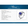 JewelryPalace Luxury 4.6ct Blue Created Sapphires Wedding Engagement Ring For Men Genuine 925 Sterling Sliver Fashion Jewelry