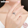 WOSTU 2018 New Genuine 925 Sterling Silver Dancing Melody Music Finger Rings for Women Luxury S925 Silver Jewelry Gift CQR200