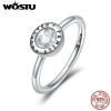 WOSTU New Collection 100% 925 Sterling Silver Forever Family Clear CZ Finger Rings for Women Luxury Silver Jewelry Anel DXR193
