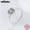 WOSTU New Collection 100% 925 Sterling Silver Forever Family Clear CZ Finger Rings for Women Luxury Silver Jewelry Anel DXR193