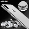 USLION Soft Case For iPhone XR X 8 7 6s Plus 5s SE Bling Diamond Transparent TPU For iPhone XS MAX Phone Case Phone Cover Capa