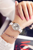 Luxury white&amp;black Imitation Ceramic Bracelet Watches Women Ladies Dress Quartz Wrist Watch Relogio Feminino G-8066