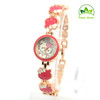 Cute Hello Kitty Rose Gold Bracelet Watch Children Girls Women Fashion Dress Quartz Wristwatches GO085