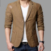 VXO Mens Brand Blazer men's clothing Casual Slim Fit Blazer Leather Patchwork Plus Size Suits Jacket Men Outwear