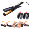CkeyiN Interchangeable 3 in 1 Titanium Plate Hair Crimper Straightener Corn Waver Corrugated Curling Iron Temperature Control