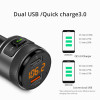 VANJEW C57 Quick charge 3.0 Car Bluetooth FM Transmitter Dual USB Ports Car Charger FM Modulator MP3 Player Car Lighter Handfree