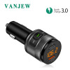 VANJEW C57 Quick charge 3.0 Car Bluetooth FM Transmitter Dual USB Ports Car Charger FM Modulator MP3 Player Car Lighter Handfree