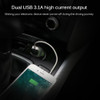 Onever DAB Receiver Bluetooth Car Kit Music Player FM Transmitter 2.1A Dual USB Car Charger Support TF Card/Max 32G DC 12-24V