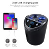 ANLUD Bluetooth Wireless Car FM Transmitter Mp3 Player Cup Holder Handsfree Car Kit FM Radio Dual USB Car Cigarette Lighter Port