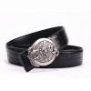 Multi-style crocodile pattern leather belt men's smooth buckle belt men's fashion designer belt male belt