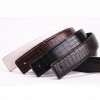 Multi-style crocodile pattern leather belt men's smooth buckle belt men's fashion designer belt male belt