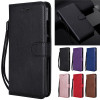 etui Huawei P10 Lite Case on for Coque Huawei P10 Lite Cover Vintage Simple Solid Color Flip Wallet Leather Phone Case Women Men