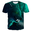 2024 Newest Wolf 3D Print Animal Cool Funny T-Shirt Men Short Sleeve Summer Tops T Shirt