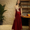 Ladies Sexy Silk Satin Nightgown Long Night Dress  Lace Sleepshirt Summer Nightdress V-neck Sleeping Dress SLeepwear For Women