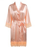 Sexy Ladies' Lace Satin Robe Gown Solid Soft Nightgown Nightwear Kimono Bathrobe Sleepwear Wedding Bride Bridesmaid Robes