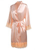 Sexy Ladies' Lace Satin Robe Gown Solid Soft Nightgown Nightwear Kimono Bathrobe Sleepwear Wedding Bride Bridesmaid Robes