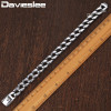 Mens Bracelet Chain 316L Stainless Steel Curb Cuban Chains Bracelets for Men Davieslee Fashion Wholesale Jewelry 11mm DLHB30