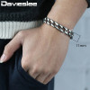 Mens Bracelet Chain 316L Stainless Steel Curb Cuban Chains Bracelets for Men Davieslee Fashion Wholesale Jewelry 11mm DLHB30