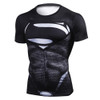 Hot Fitness Compression Shirt Men Anime Bodybuilding Short Sleeve 3D Purple/Black Superman Panther T-Shirt