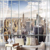 Photo Wallpaper Custom 3D Stereo Latest Outside The Window New York City Landscape Wall Mural Office Living Room Decor Wallpaper