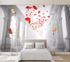 beibehang Custom wallpaper 3d photo murals European romantic wedding hall living room TV background wall painting 3d wallpaper