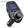 ANLUD Bluetooth Wireless Car Mp3 Player Handsfree Car Kit FM Transmitter A2DP 5V 2.1A USB Charger LCD Display Car FM Modulator