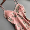  New Sexy Women's Floral Satin Silk Lace Nightgowns Paddad Push-Up Lingerie Nightdress Sleepwear