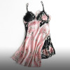  New Sexy Women's Floral Satin Silk Lace Nightgowns Paddad Push-Up Lingerie Nightdress Sleepwear