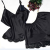 2019 Spring Brand Women Sexy Women Sleepwear Nightgown Satin Silk Nightgown Lace Robes Sleep Dress