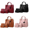 3pcs/set Tassels Women Composite Bag Long Chain Shoulder Bag Brand Designer PU Leather Clutch Handbags Large Capacity Bags Z70