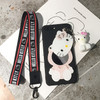 For samsung galaxy note 9 Mirror case Cartoon Hello Kitty Soft Phone Cases For SAM s9/ s9 plus matte back cover + Strap