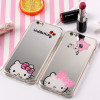 JAMULAR Cartoon Hello Kitty Mirror Cases For iphone X 7 6S Plus Soft Silicon Case For iphone 6 6S 8 Plus Phone Back Cover Fundas