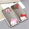 JAMULAR Cartoon Hello Kitty Mirror Cases For iphone X 7 6S Plus Soft Silicon Case For iphone 6 6S 8 Plus Phone Back Cover Fundas