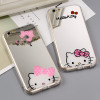 JAMULAR Cartoon Hello Kitty Mirror Cases For iphone X 7 6S Plus Soft Silicon Case For iphone 6 6S 8 Plus Phone Back Cover Fundas