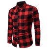 New Autumn Fashion Brand Men Clothes Slim Fit Men Long Sleeve Shirt Men Plaid Cotton Casual Men Shirt Social Plus Size S-2XL