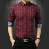 100% Cotton Brand Men Clothes Slim Fit Men Long Sleeve Shirt Male Plaid Brand Casual Man Shirt Social Plus Size M-5XL YN10318