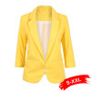 Ladies Plus Size Yellow Blazer Feminino Formal Jacket Women'S White Blazer Female Blue Women Suit Office Ladies 2018