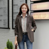 New Arrival Women Blazer Classical Striped Notched Pockets Single Breasted Loose Casual Blazer Office Lady Top Hots C87321X