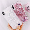 Heyytle Love Heart Liquid Phone Case For iPhone X 8 7 6S 6 Plus 5 5S 5C SE Quicksan Glitter Cute Soft Back Cover Shining Cases
