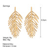 17KM Gold Color Oversize Leaves Earrings For Women Bijoux Bohemian Fashion Stud Earring Statement Jewelry Party Wholesale