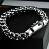 GAGAFEEL S925 Thai Silver Dragon Scale Pin Bracelet Men's Coarse Chain Handmade Vintage Fashion Personality Domineering Bracelet