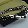 GAGAFEEL S925 Thai Silver Dragon Scale Pin Bracelet Men's Coarse Chain Handmade Vintage Fashion Personality Domineering Bracelet