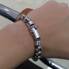 GAGAFEEL S925 Thai Silver Dragon Scale Pin Bracelet Men's Coarse Chain Handmade Vintage Fashion Personality Domineering Bracelet