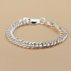 S925 Sterling Silver Bracelet The whip Fashion men's Bracelet Simple personality Hand on Metrosexual Wrist ornament 