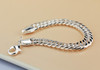 S925 Sterling Silver Bracelet The whip Fashion men's Bracelet Simple personality Hand on Metrosexual Wrist ornament 