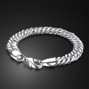 S925 Sterling Silver Bracelet The whip Fashion men's Bracelet Simple personality Hand on Metrosexual Wrist ornament 