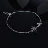 LUKENI New Design Personality Fashion Women S925 Sterling Silver Inlay Zircon The Stars Hand Catenary Temperament Jewelry 