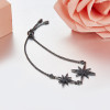 LUKENI New Design Personality Fashion Women S925 Sterling Silver Inlay Zircon The Stars Hand Catenary Temperament Jewelry 