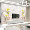 3D Wallpaper Modern Simple Fashion Stereo Relief Jewelry Yellow Flowers Photo Mural Living Room Bedroom Hotel Papel De Parede 3D