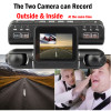 Range Tour Dashcam Dual Lens Car DVR Camera Video Recorder I4000 Full HD 1080P 320 Degree 2.0"LCD G-Sensor Dash Cam Car Black Bo